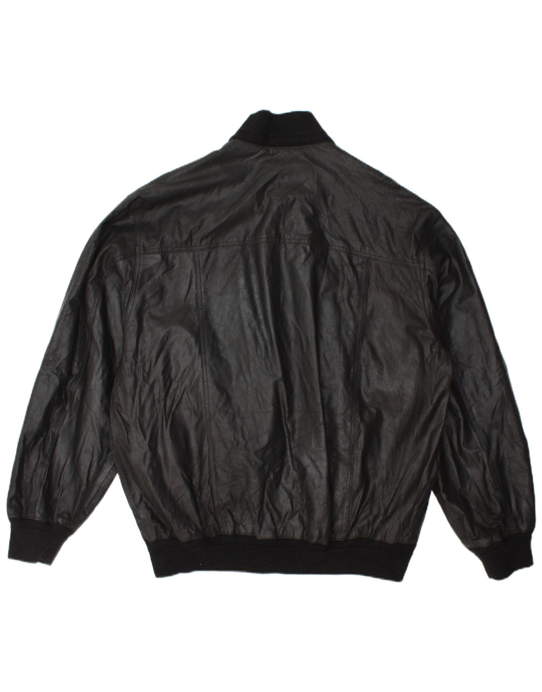 Geacă din piele vintage pentru bărbați IT 54 2XL din piele neagră