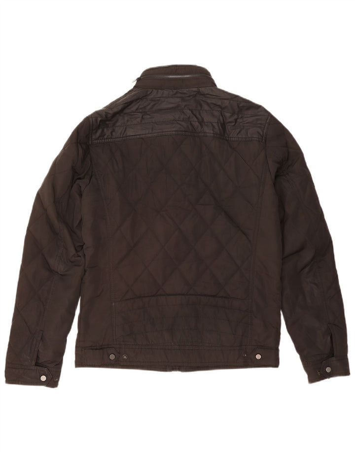 Jachetă matlasată cu glugă pentru bărbați ZARA UK 38 Medium Black
