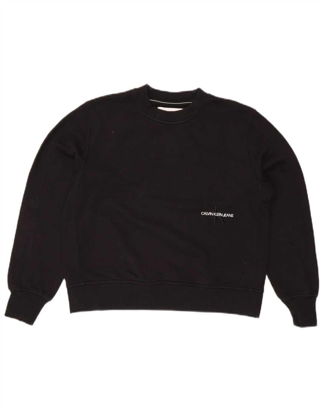 Calvin Klein Jeans Pulover supradimensionat pentru femei UK 10 Mic Negru