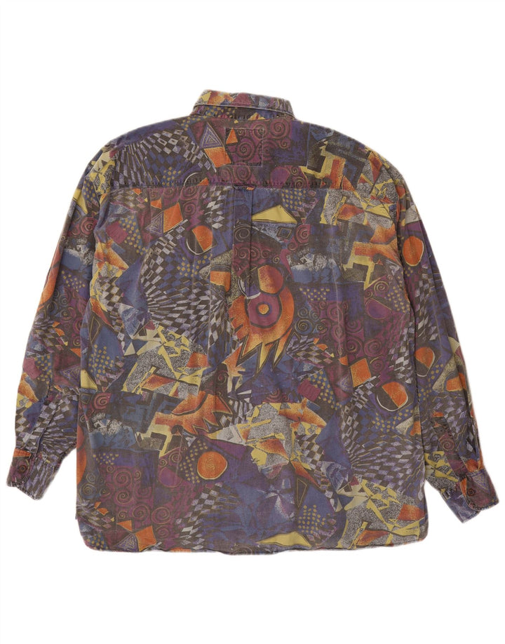 Cămașă pentru bărbați VINTAGE cu model abstract, XL, multicoloră