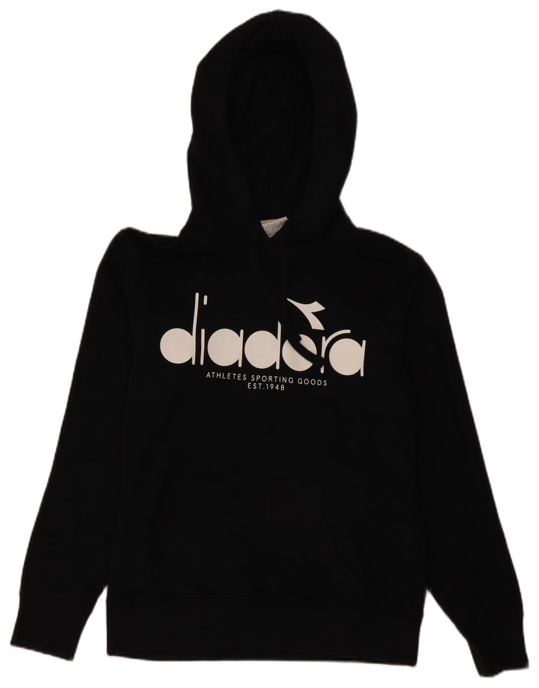 Pulover Diadora Grafic pentru bărbați, bumbac mediu negru