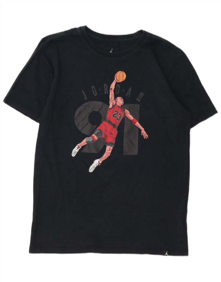 Tricou grafic Jordan pentru bărbați Top mediu din bumbac bleumarin