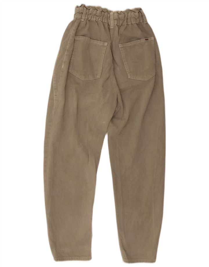 Pantaloni casual conici pentru femei cu talie înaltă ZARA EU 36 XS W26 L26 gri