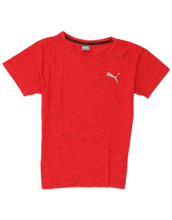 Puma Mens T-Shirt Top Small Red Flecked Cotton