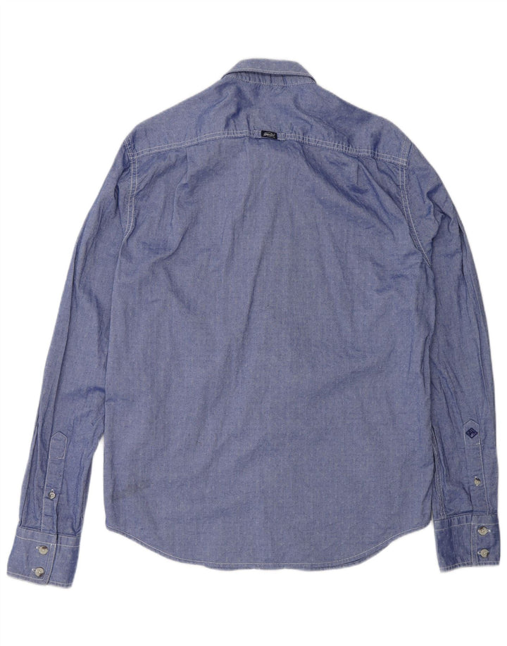 Cămașă pentru bărbați SUPERDRY din bumbac cu pete albastre mari