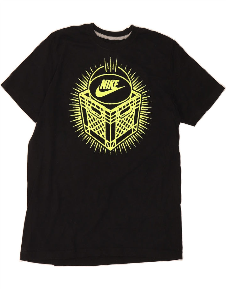 NIKE Mens Regular Fit Graphic T-Shirt Top Large Black Vintage Nike and Second-Hand Nike from Messina Hembry 