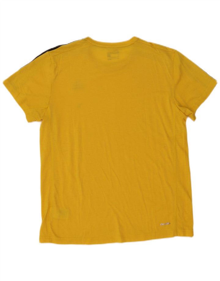 Tricou Adidas Climalite pentru bărbați Top mare din poliester galben