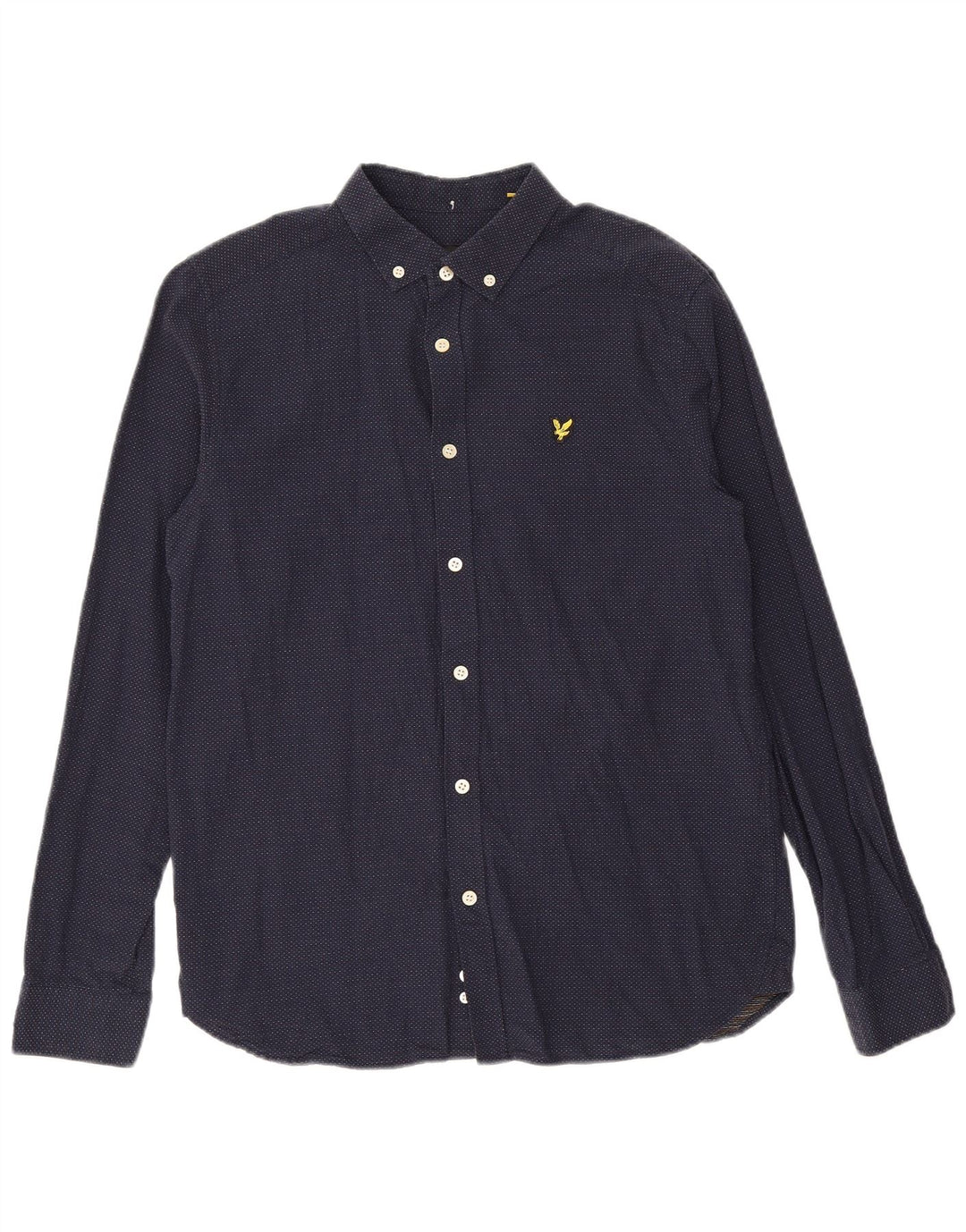 Cămașă pentru bărbați LYLE & SCOTT, bumbac cu pete, albastru bleumarin mediu