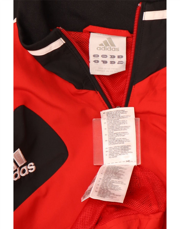 Jachetă de top pentru trening grafic ADIDAS pentru bărbați UK 38/40 Medium Red Colorblock