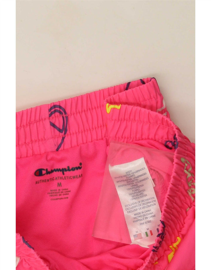 Pantaloni scurți sport grafic pentru fete Champion 9-10 ani poliester roz mediu