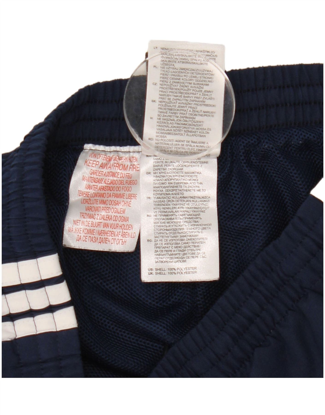 Pantaloni de trening Adidas pentru băieți 9-10 ani poliester bleumarin