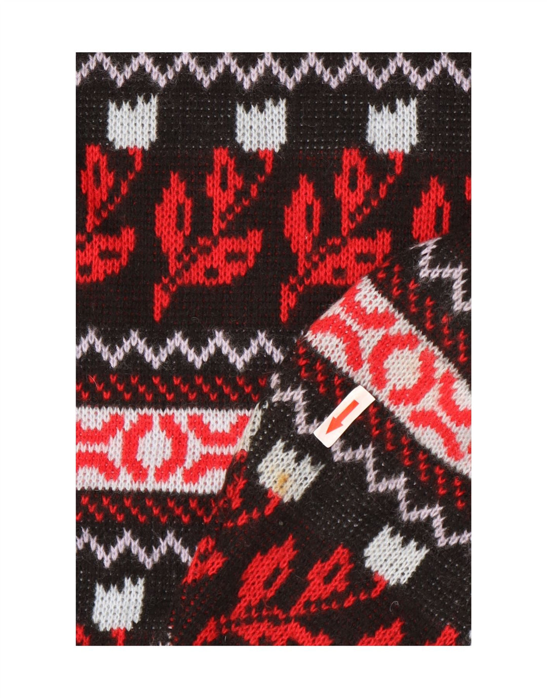 Pulover vintage pentru bărbați cu decolteu rotund, mediu multicolor, acrilic floral
