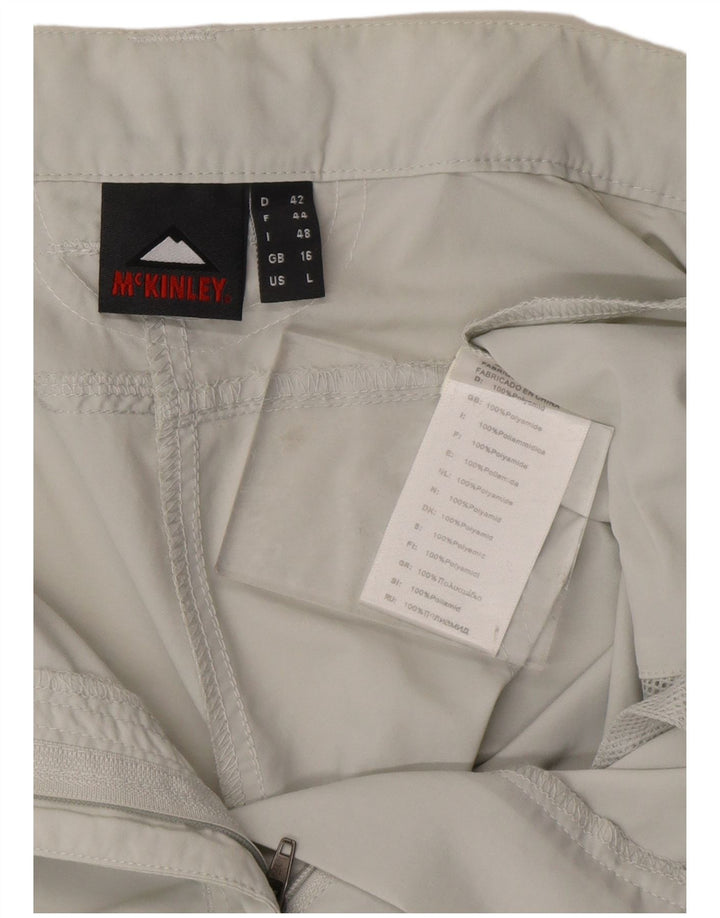 Pantaloni scurti cargo pentru femei MC KINLEY UK 16 Large W34 Gri Poliamidă
