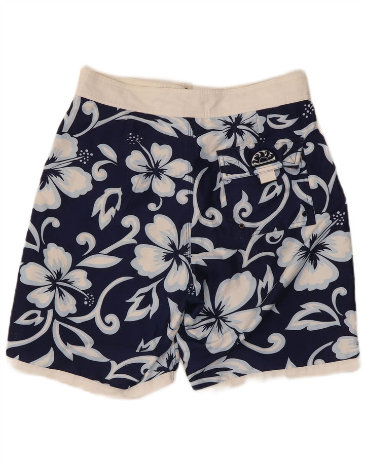 Sundek Pantaloni scurți de baie pentru bărbați W32 bleumarin din poliester floral