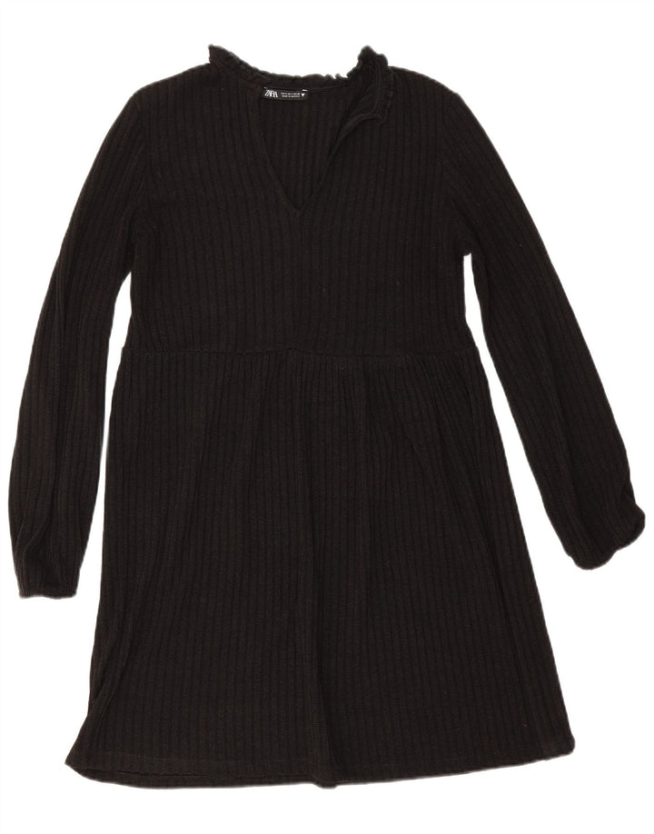 Rochie Pulover pentru Damă Zara UK 10 Mic Negru