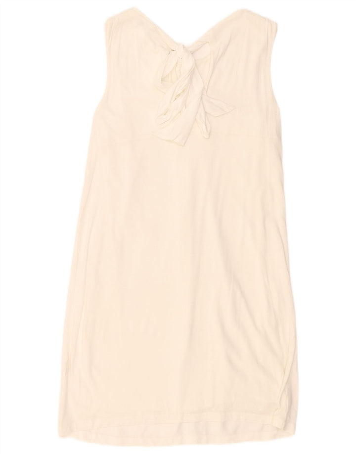 Massimo Dutti Rochie de damă fără mâneci cu schimbare regulată UK 10 Small White
