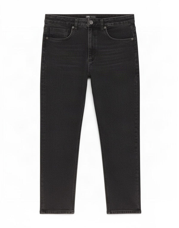 Blugi drepti pentru femei Zara EU 40 Medium W30 L26 Bumbac negru