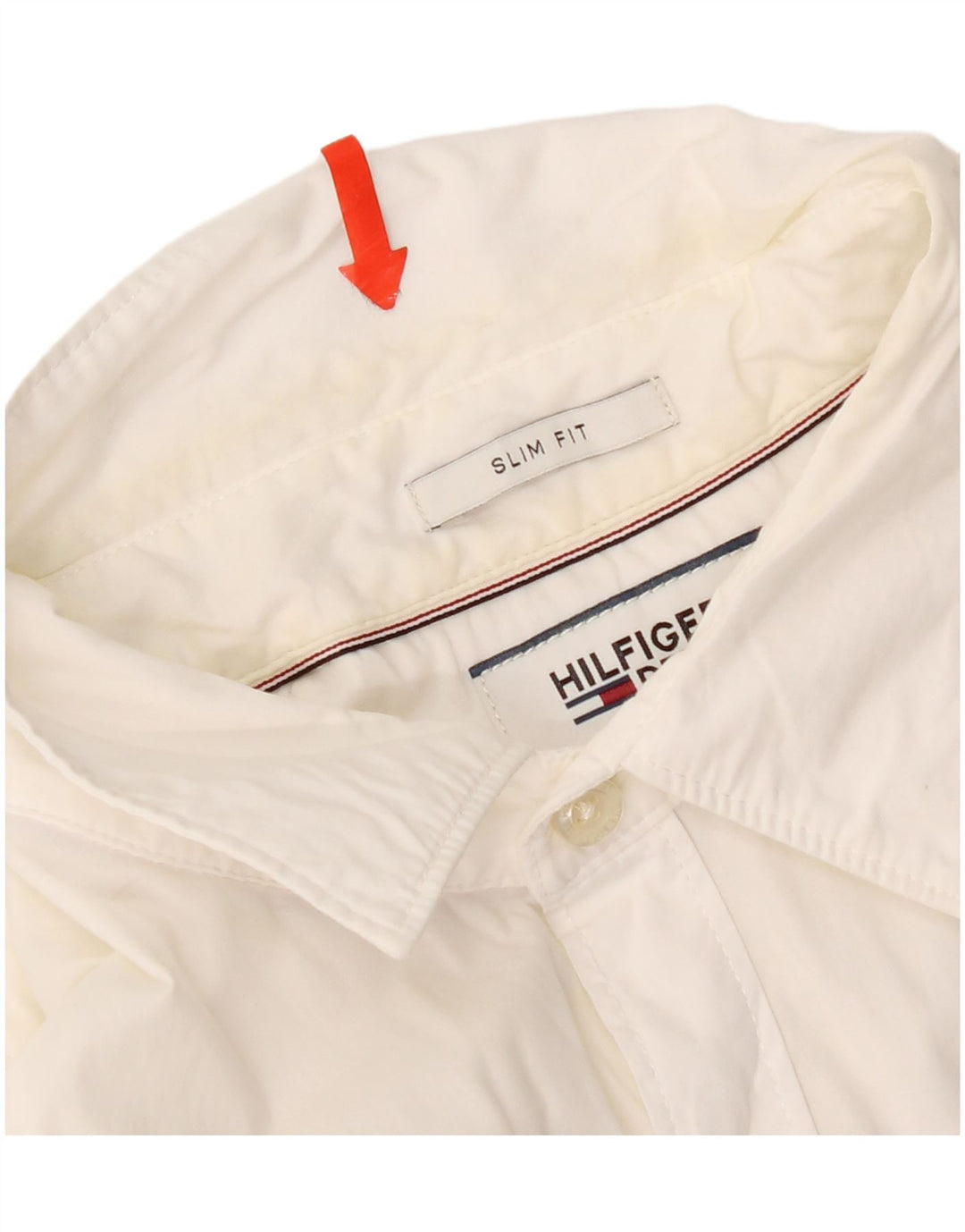 Cămașă Slim Fit Tommy Hilfiger pentru bărbați, bumbac alb mediu