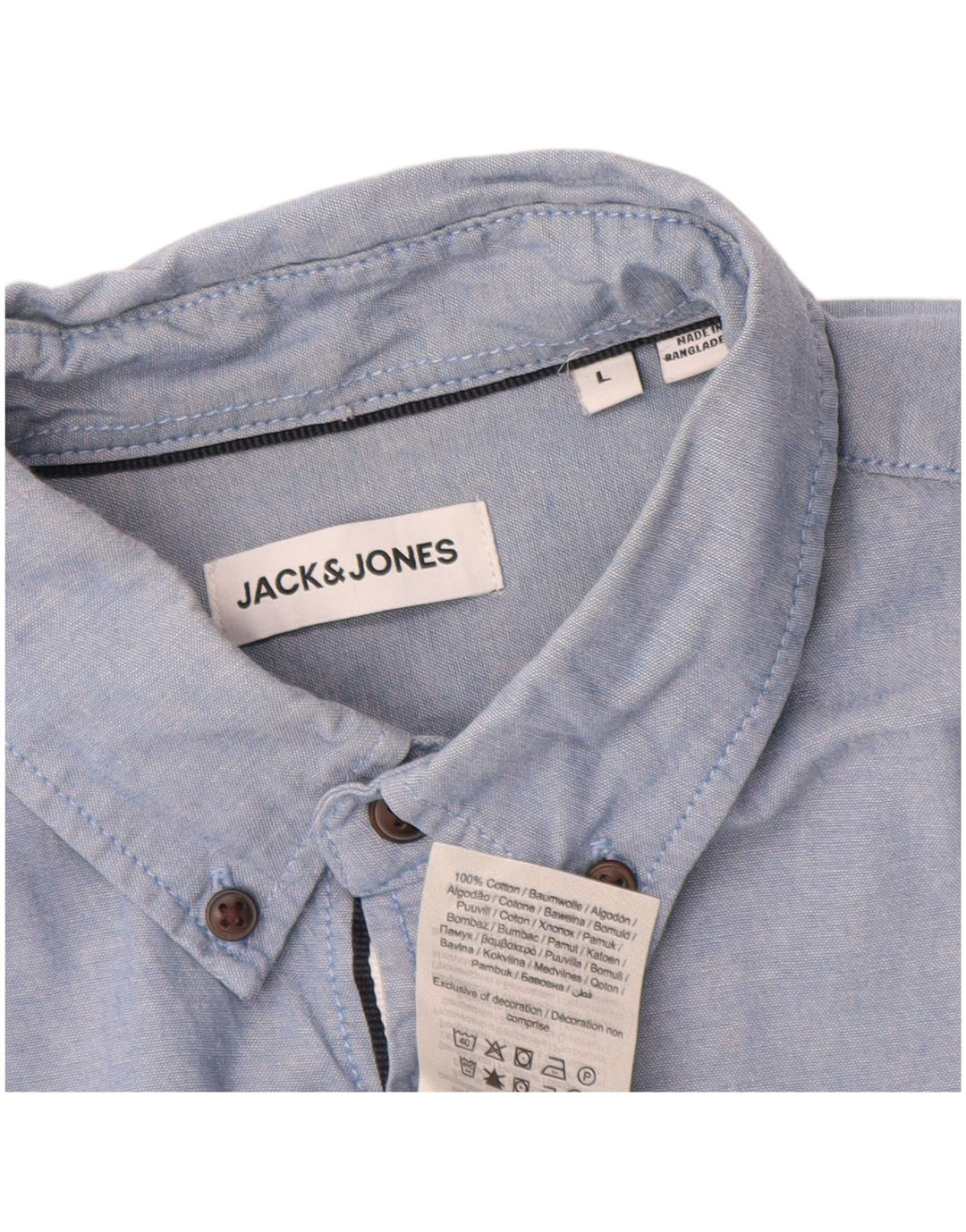 Cămașă Jack & Jones pentru bărbați, mare, albastru, bumbac