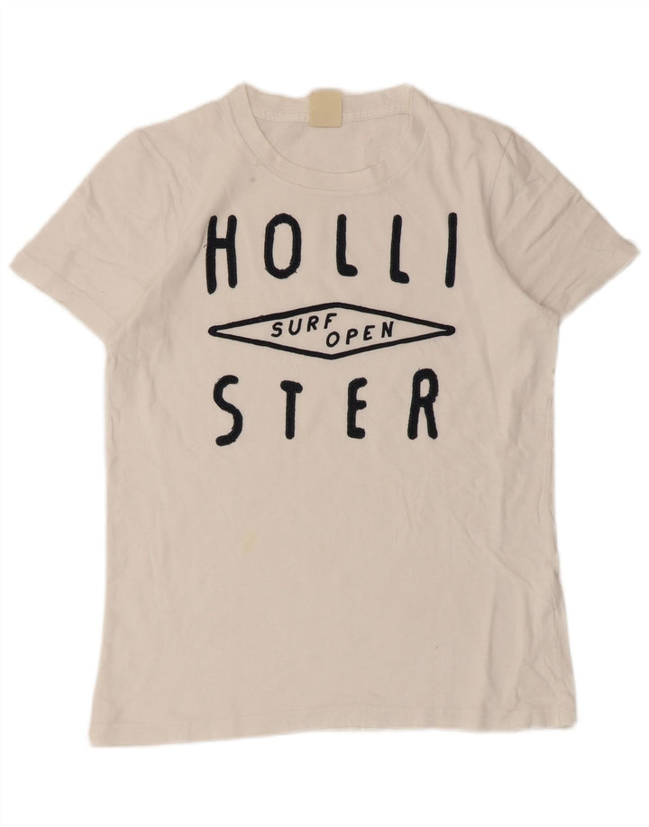 Tricou grafic Hollister pentru bărbați Top mic alb