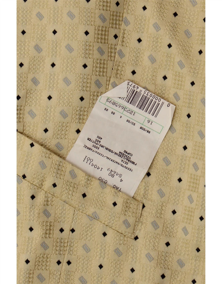 Vestă Vintage Bărbați IT 50 Medium Bej Geometric Matase