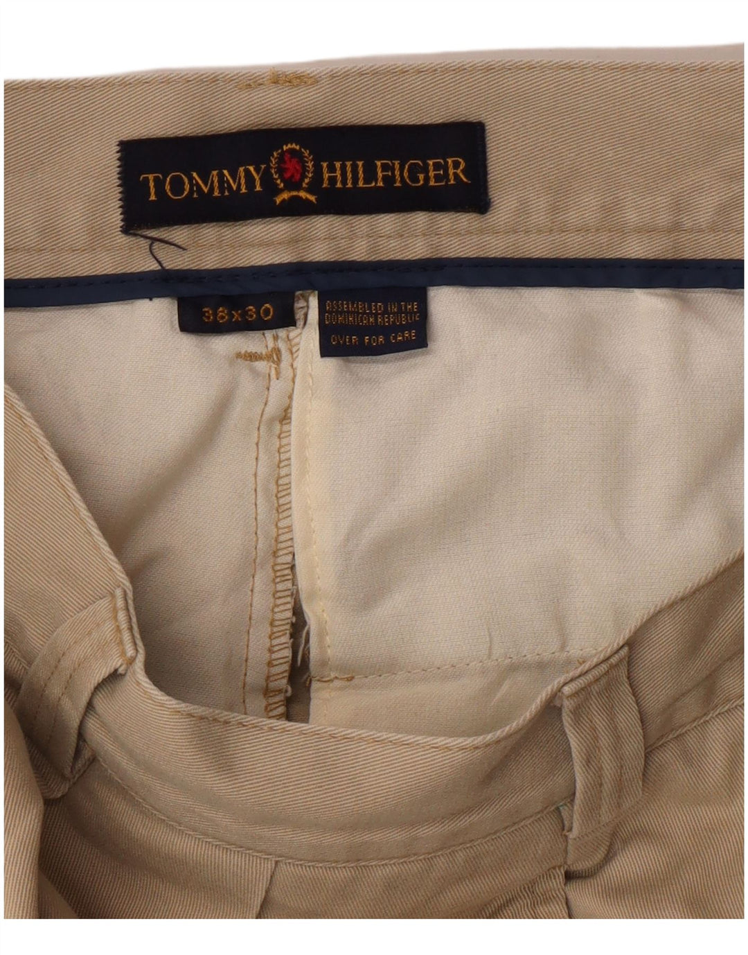 Pantaloni chino drepți pentru bărbați Tommy Hilfiger W38 L30 bej