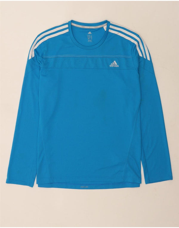 Adidas Mens Climalite Top Long Sleeve XL Blue Polyester