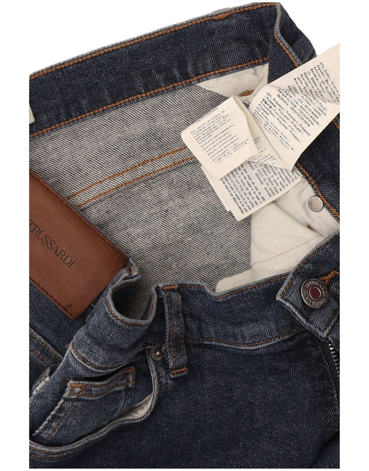 Trussardi Blugi subțiri pentru femei IT 44 Medium W30 L32 Bumbac bleumarin