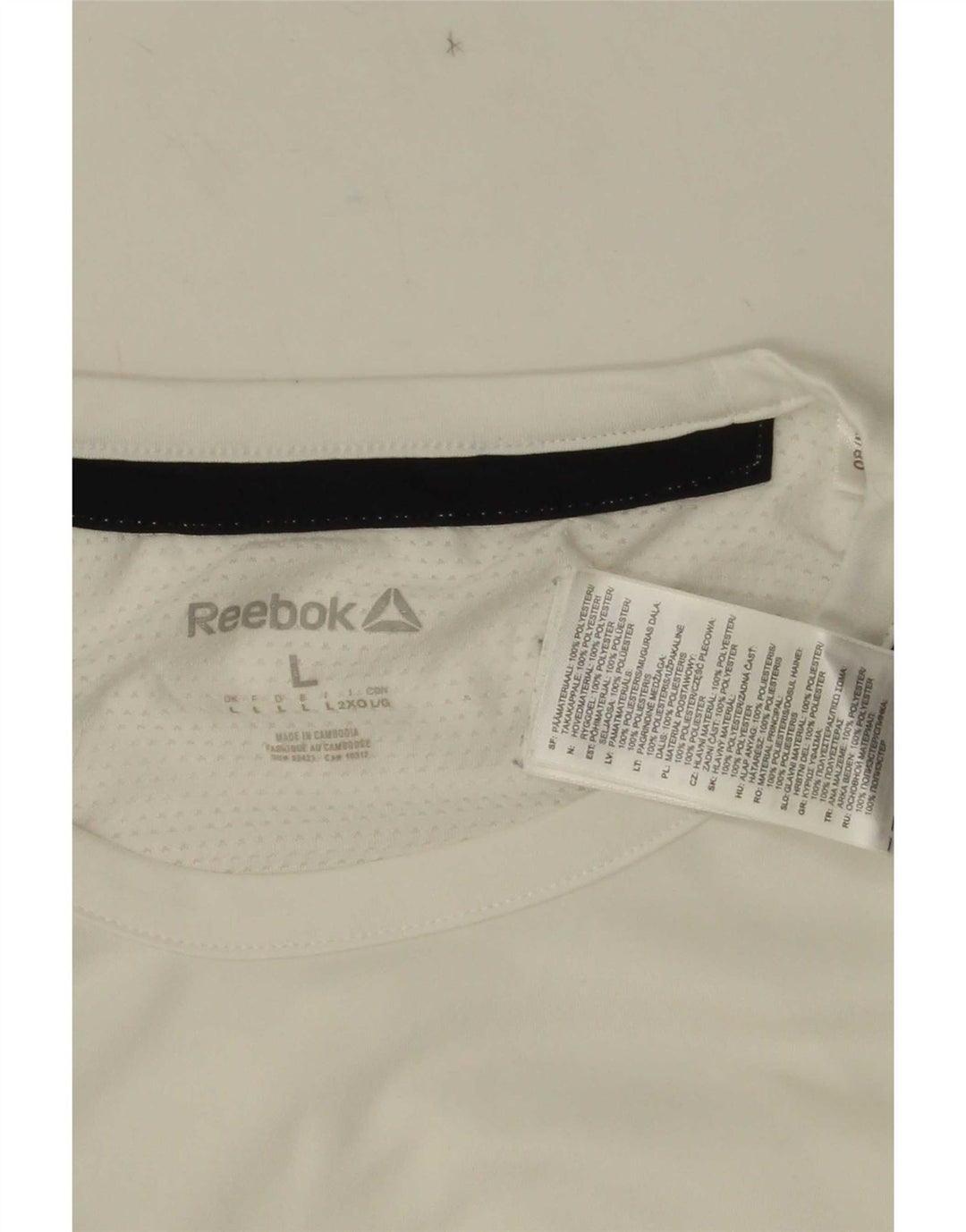 Tricou pentru bărbați Reebok Top mare, alb, poliester color bloc