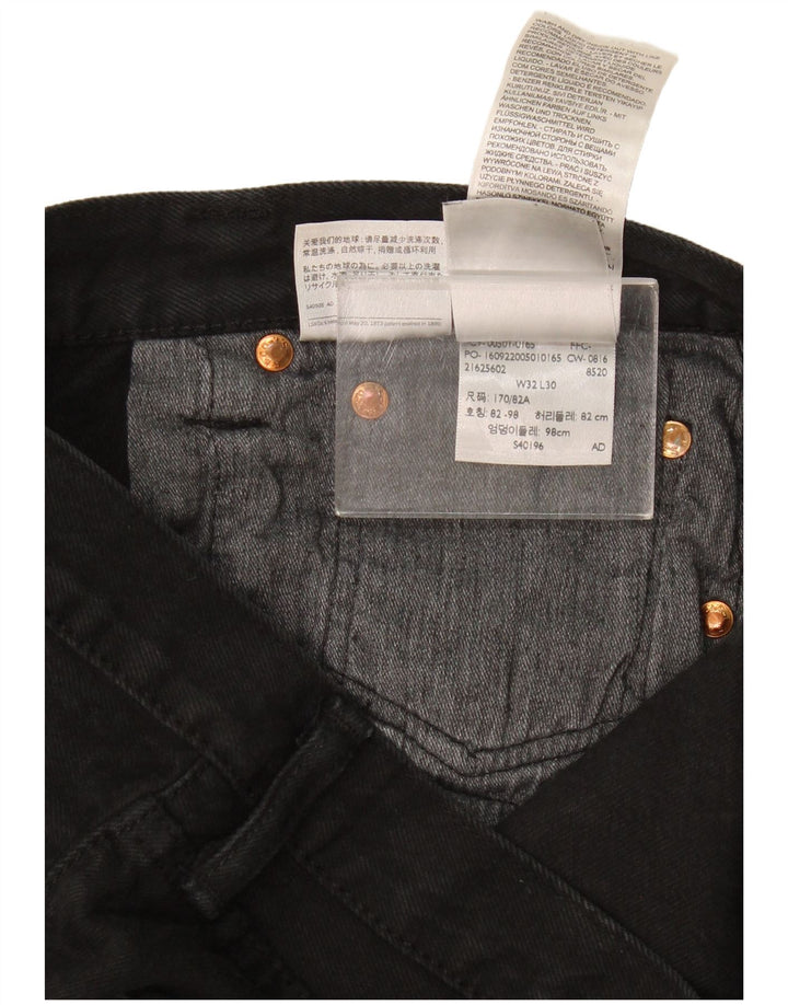 Blugi drepti pentru bărbați Levi's W32 L30 bumbac negru