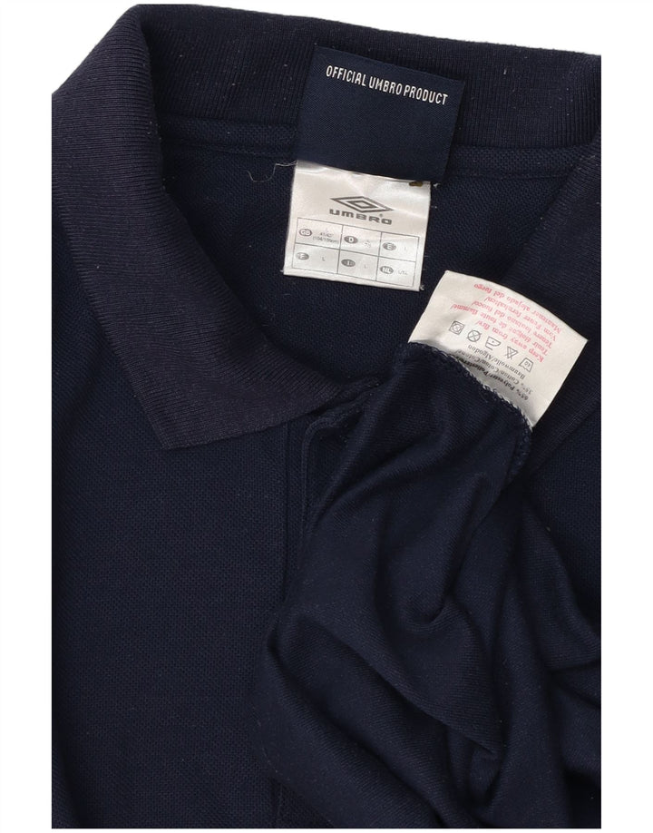 Cămașă polo Umbro pentru bărbați, mare, poliester bleumarin