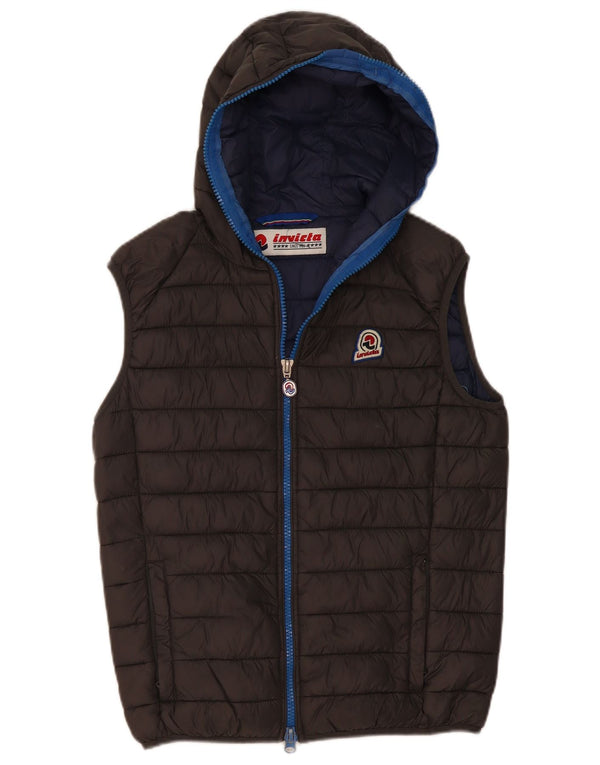 Gilet căptușit cu glugă pentru bărbați Invicta UK 38 Medium Gri Poliamidă