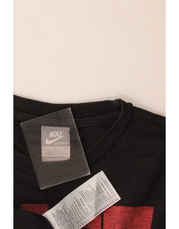 Tricou grafic Nike pentru bărbați Top mic, negru, bumbac