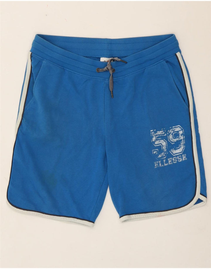 Pantaloni scurți sport grafic Ellesse pentru bărbați, mari, albastru, bumbac