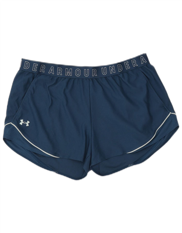 Pantaloni scurți sport grafic pentru femei UNDER ARMOUR UK 18 XL Albastru