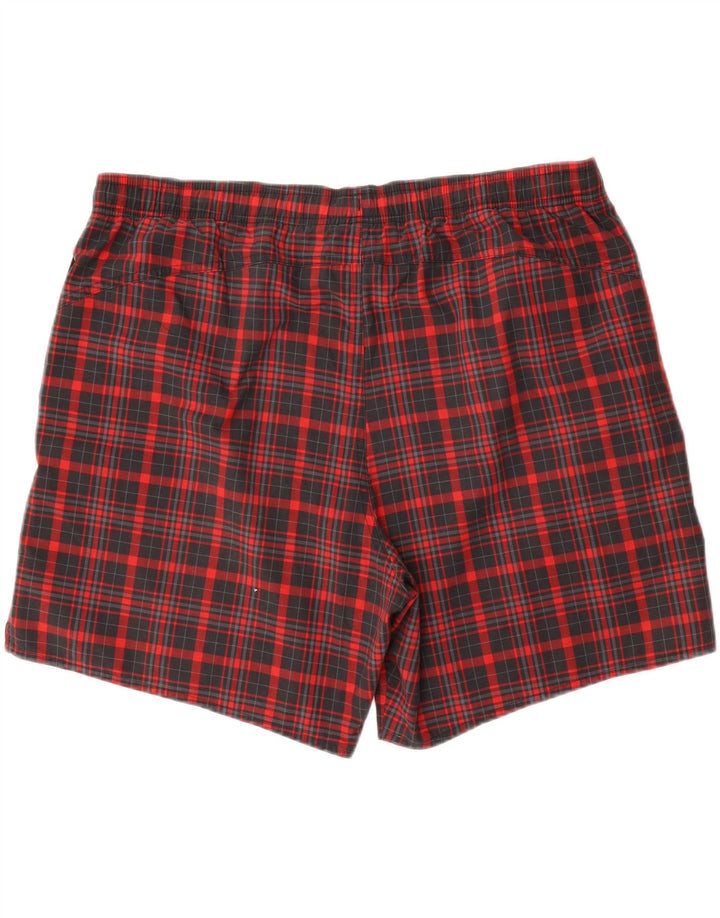 Pantaloni scurți de înot Adidas pentru bărbați, XL, poliester cu carouri roșii