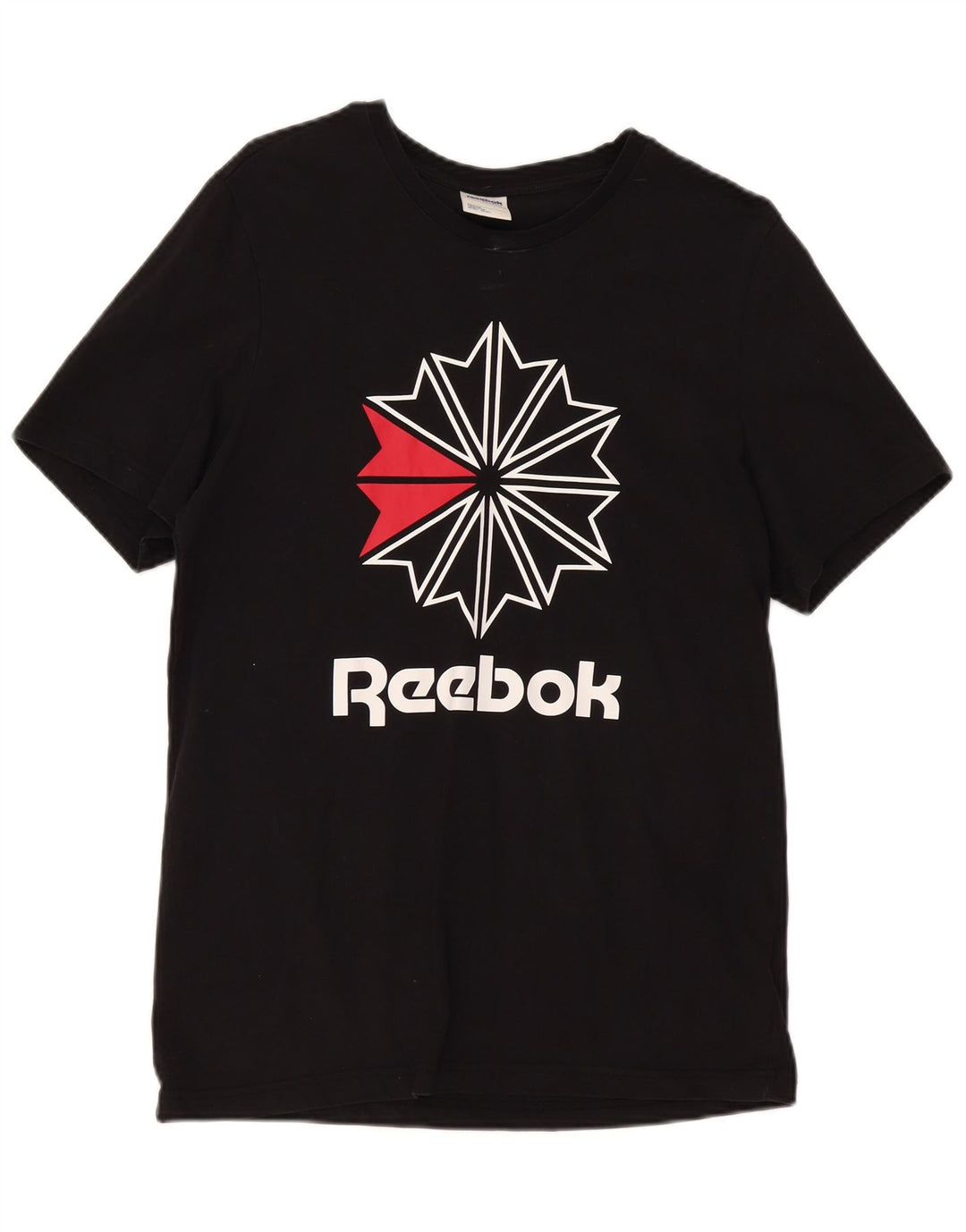 Tricou grafic Reebok pentru bărbați Top mare din bumbac negru