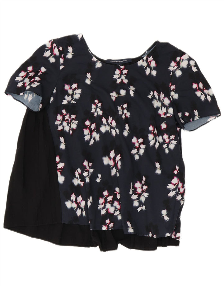 Bluză pentru femei French Connection Top UK 10 Poliester floral negru mic