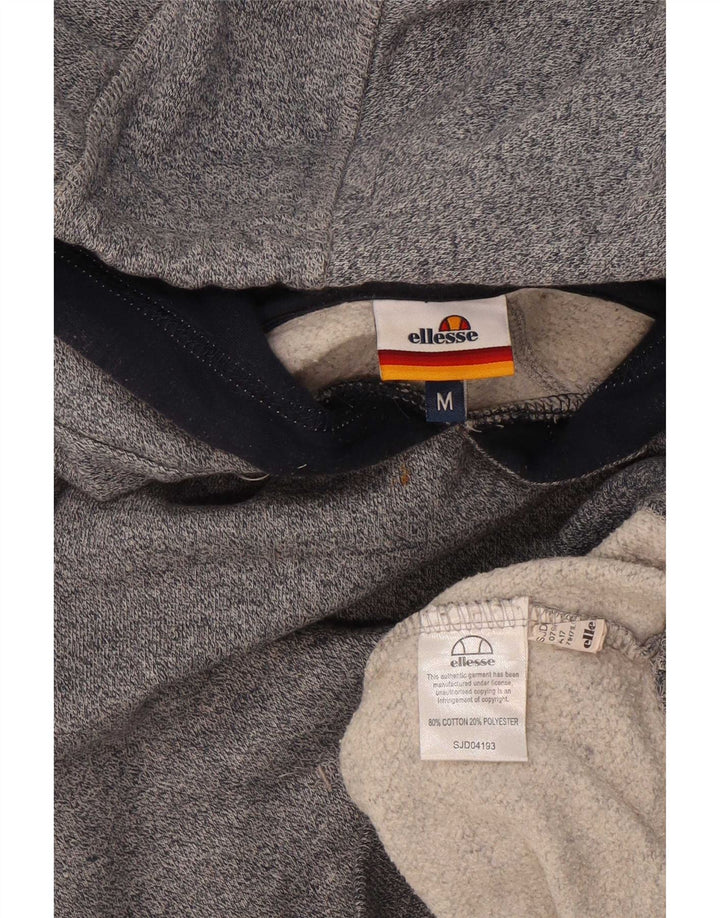 Pulover cu glugă cu grafic pentru bărbați Ellesse, bumbac cu pete, gri mediu