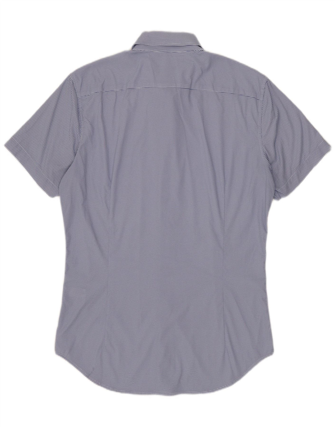 BONOBOS Cămașă cu mânecă scurtă, croită, pentru bărbați, nailon cu dungi albastre mici