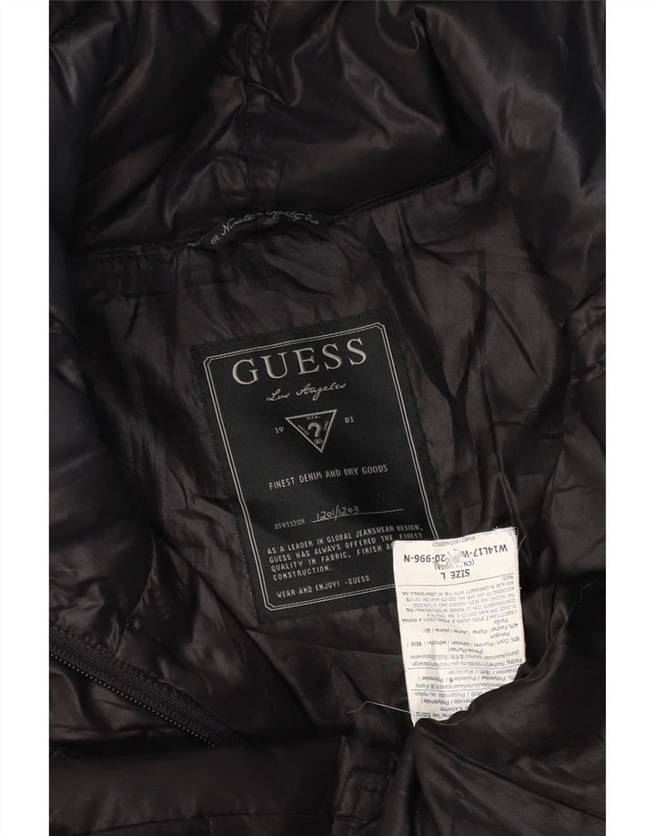 Jachetă căptușită Guess pentru femei UK 16, mare, negru, poliester