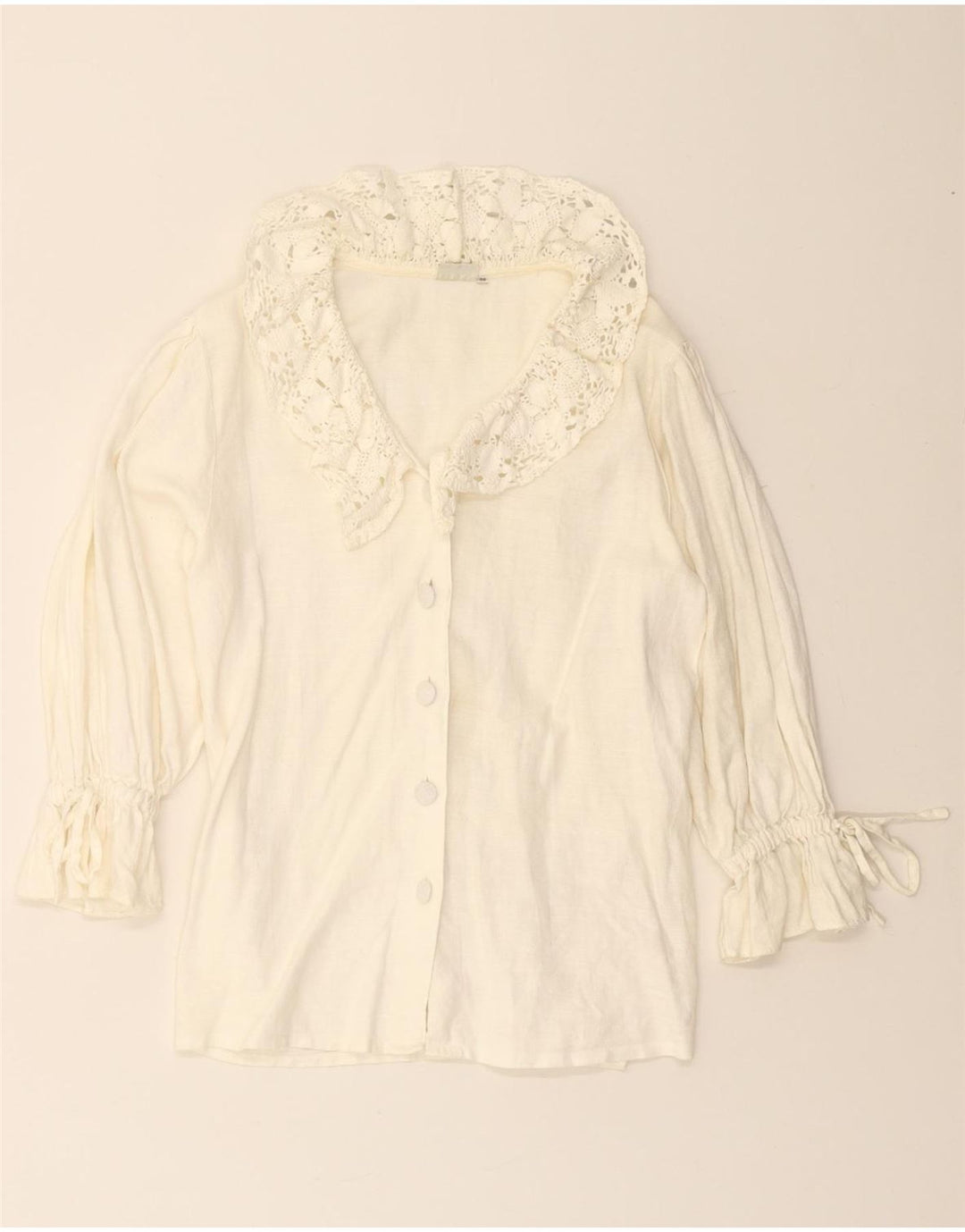 HESS FRACKMANN Bluză cămașă cu mâneci 3/4 pentru femei EU 38 In alb mediu mediu