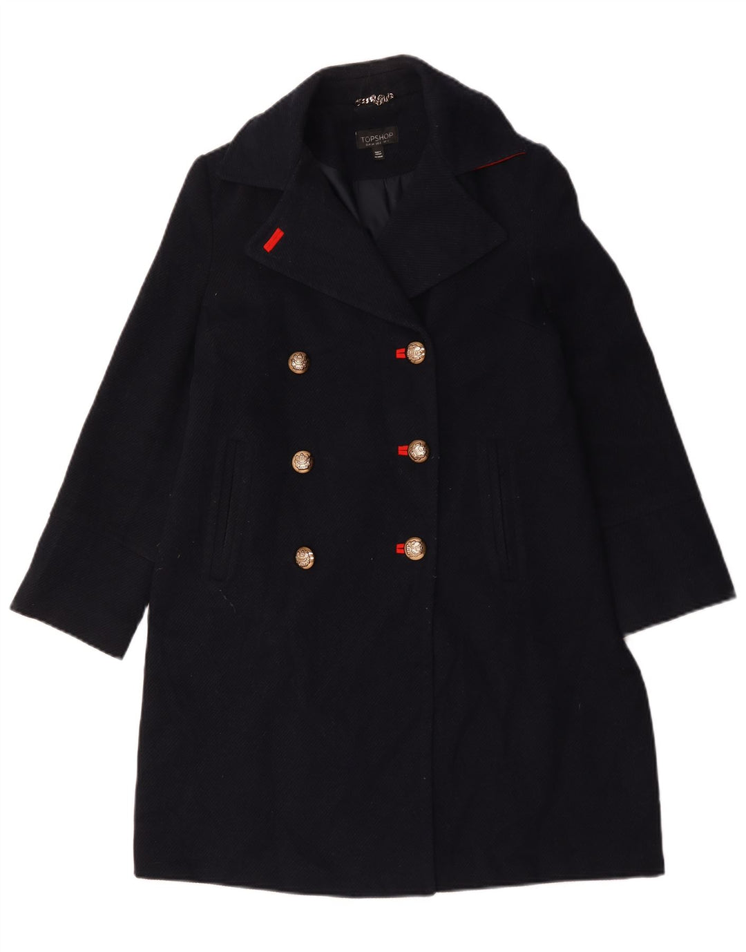 Palton supradimensionat pentru femei Topshop UK 6 XS poliester bleumarin