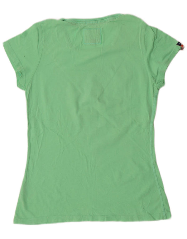Tricou grafic SUPERDRY pentru femei Top UK 14, mare, verde, bumbac