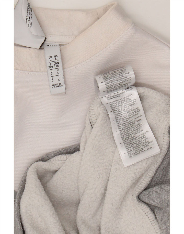 Hanorac cu grafic pentru bărbați Adidas Jumper mare, gri, bumbac color bloc