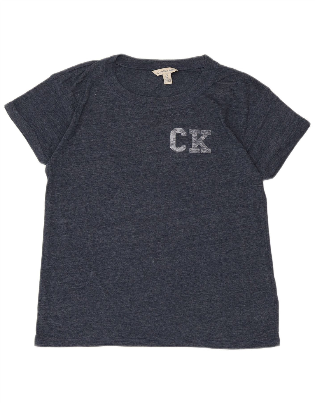 CALVIN KLEIN JEANS Tricou cu grafic pentru femei Top UK 6 XS Bleumarin pete