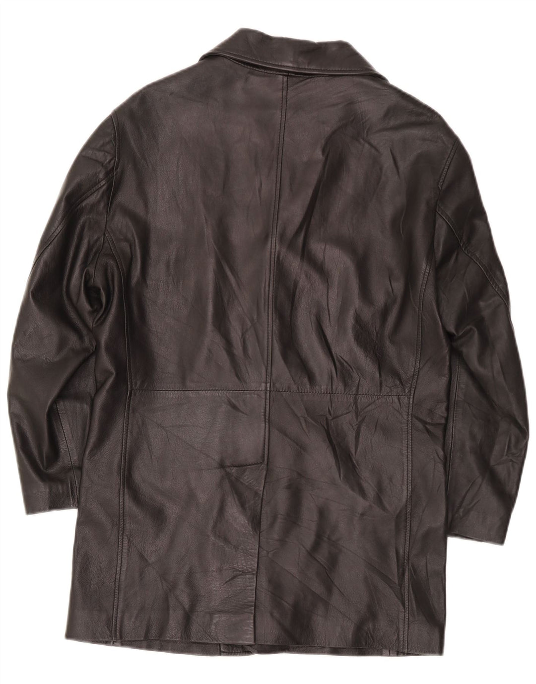 Palton din piele vintage pentru bărbați UK 36 mic negru