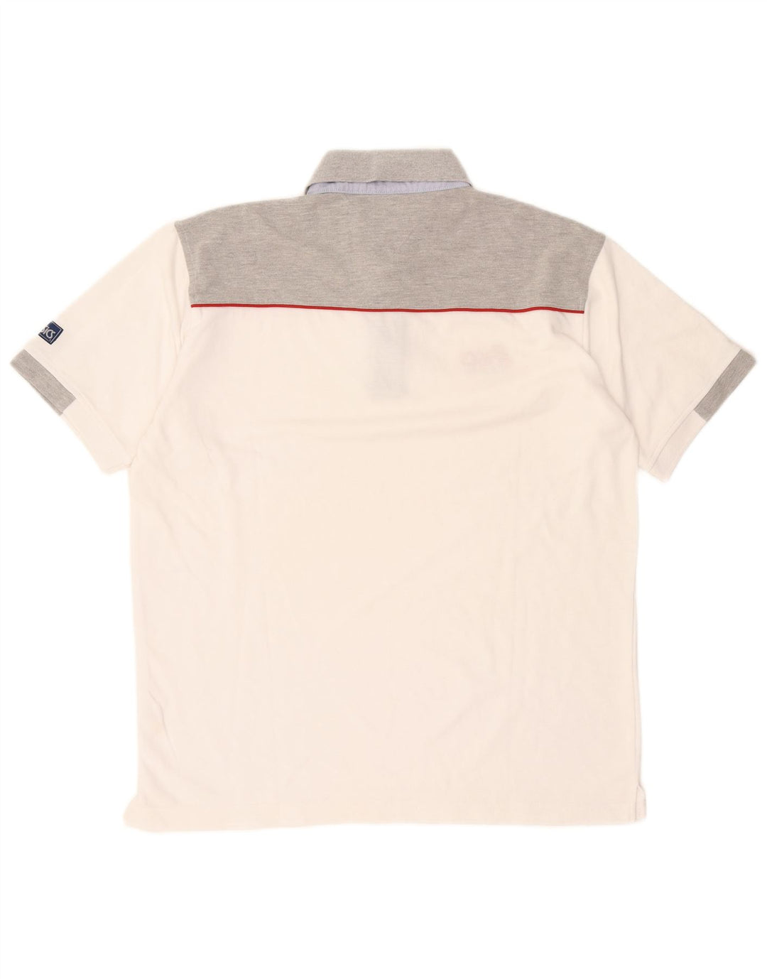 Tricou polo Asics pentru bărbați, mare, alb, din bumbac color bloc