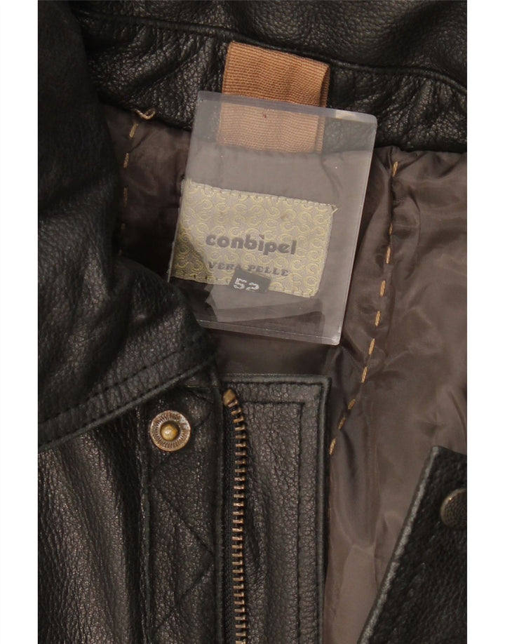 Palton din piele pentru bărbați CONBIPEL IT 52 mare maro din piele