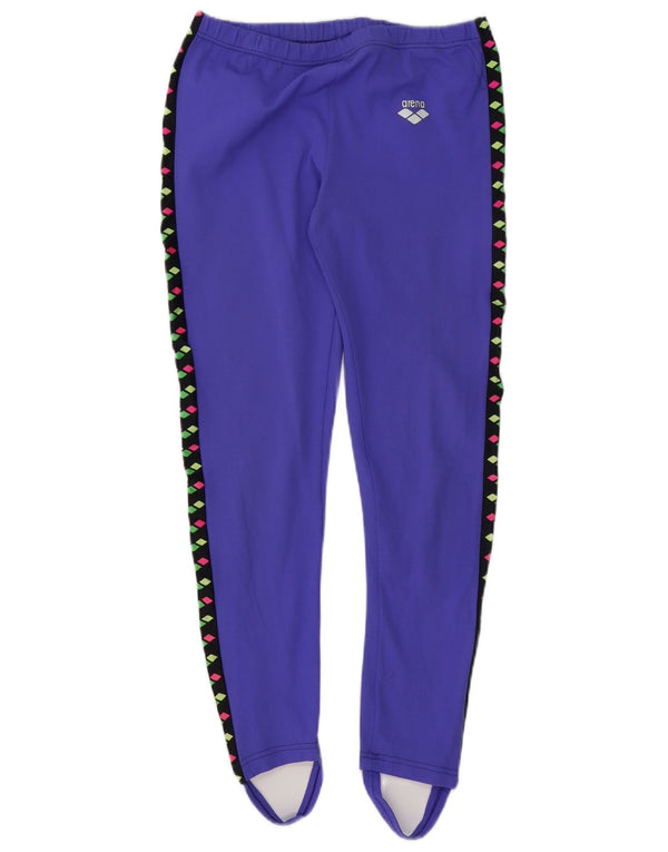 Leggings cu etrier grafic Arena pentru femei UK 14, mari, violet, geometrice
